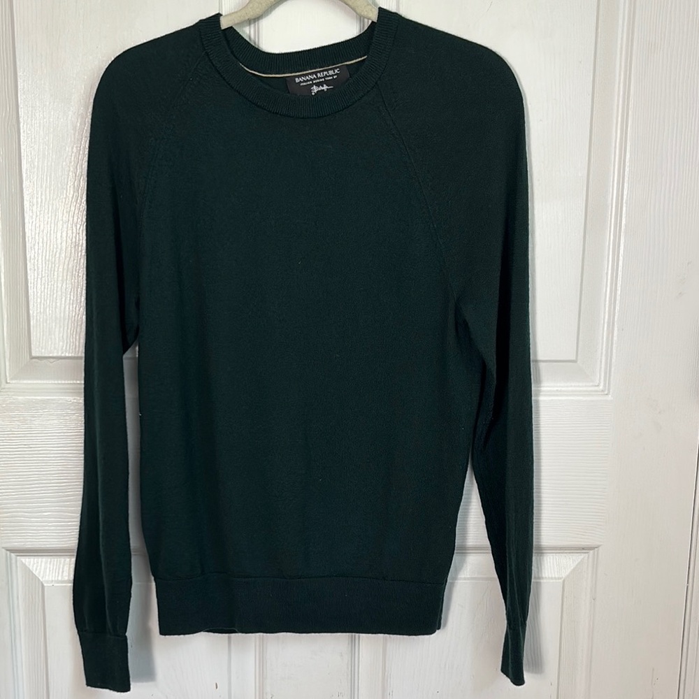 Banana Republic Italian Merino Fine Wool Yarn by Barrufa crew neck sweater sz S